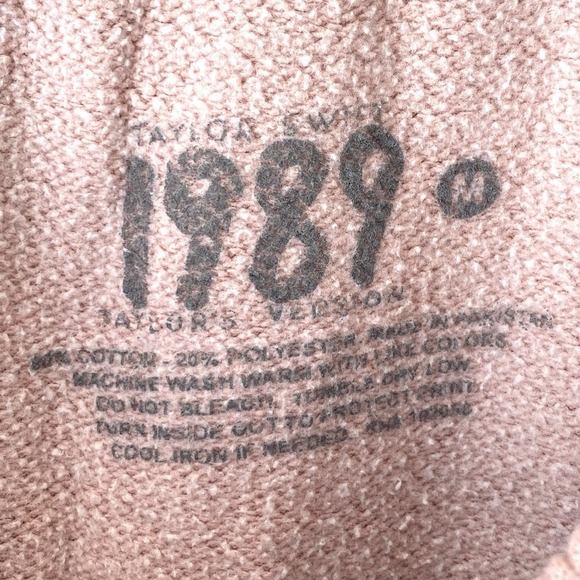 Taylor Swift 1989 Tour Merch Rose Pink Jogger Sweatpants Womens Medium Pockets - Picture 4 of 8
